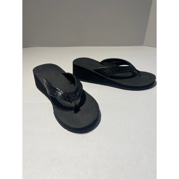 Speedo Black Wedge Sandals Size 8 - Picture 7 of 8